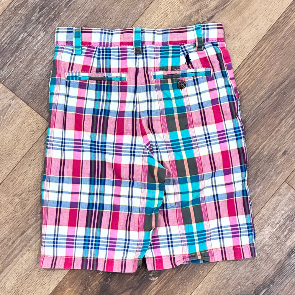Ralph Lauren Plaid Shorts Adjustable Size 7 Boy - Picture 6 of 11